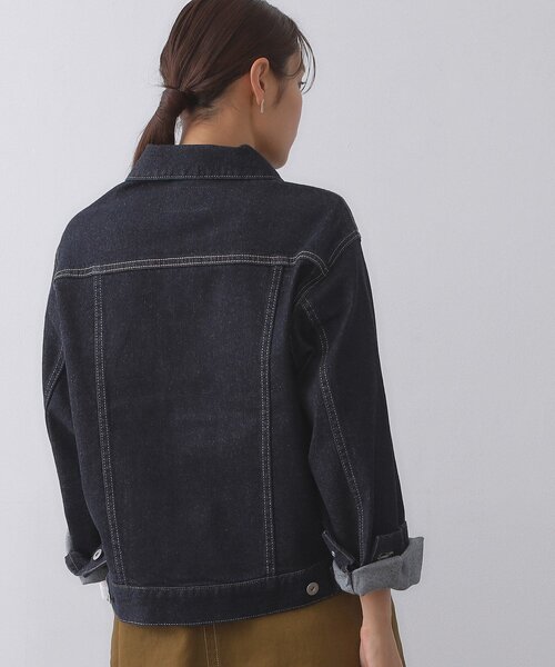 OPAQUE.CLIP（オペークドットクリップ）の「ストレッチデニムジャケット/オーガニックコットン混【洗濯機洗い可】（デニムジャケット・レディース・ネイビー/ブルー系その他・40/38）」の11枚目の写真