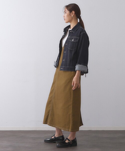 OPAQUE.CLIP（オペークドットクリップ）の「ストレッチデニムジャケット/オーガニックコットン混【洗濯機洗い可】（デニムジャケット・レディース・ネイビー/ブルー系その他・40/38）」の13枚目の写真