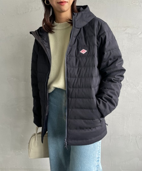 DANTON（ダントン）の「[DANTON/ダントン] ウールライクポリエステル フードダウンジャケット（ダウンジャケット/コート・レディース・チャコール/ネイビー・S/M/L）」の5枚目の写真