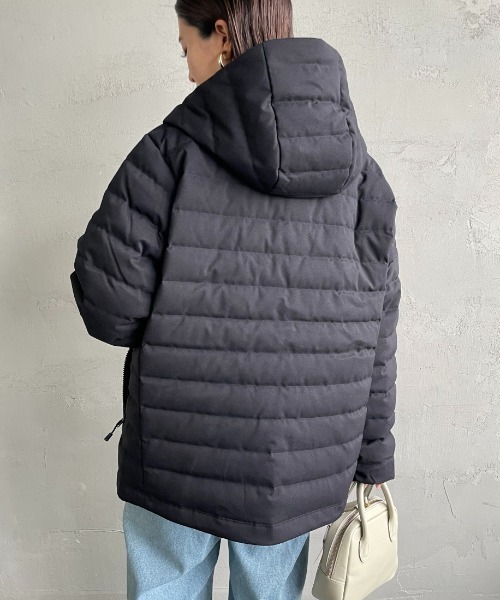 DANTON（ダントン）の「[DANTON/ダントン] ウールライクポリエステル フードダウンジャケット（ダウンジャケット/コート・レディース・チャコール/ネイビー・S/M/L）」の7枚目の写真