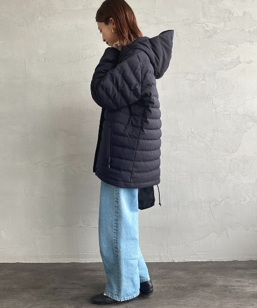 DANTON（ダントン）の「[DANTON/ダントン] ウールライクポリエステル フードダウンジャケット（ダウンジャケット/コート・レディース・チャコール/ネイビー・S/M/L）」の15枚目の写真