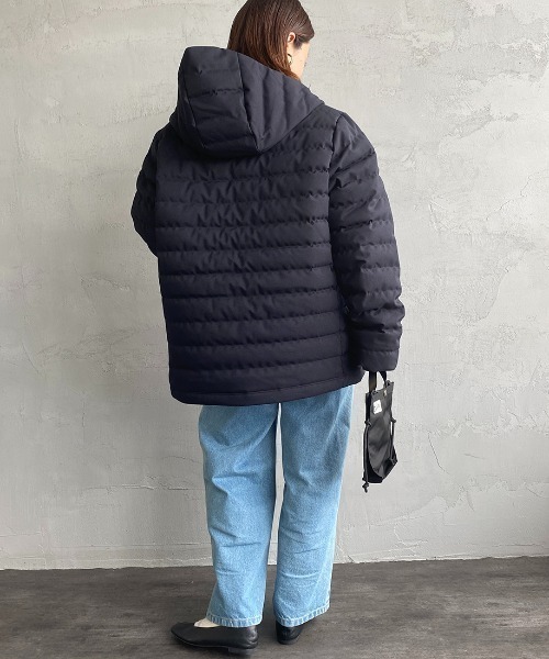 DANTON（ダントン）の「[DANTON/ダントン] ウールライクポリエステル フードダウンジャケット（ダウンジャケット/コート・レディース・チャコール/ネイビー・S/M/L）」の16枚目の写真