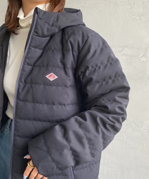 DANTON（ダントン）の「[DANTON/ダントン] ウールライクポリエステル フードダウンジャケット（ダウンジャケット/コート・レディース・チャコール/ネイビー・S/M/L）」の20枚目の写真