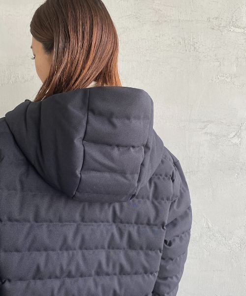 DANTON（ダントン）の「[DANTON/ダントン] ウールライクポリエステル フードダウンジャケット（ダウンジャケット/コート・レディース・チャコール/ネイビー・S/M/L）」の21枚目の写真