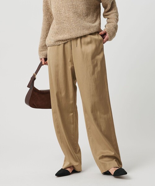 BEAUTY&YOUTH UNITED ARROWS（ビューティーアンドユースユナイテッドアローズ）の「コットンレーヨンサテン ドローストワイドパンツ（その他パンツ・レディース・クリーム/ダークグレー/ブラック/ベージュ・S/XS/L/M）」の5枚目の写真
