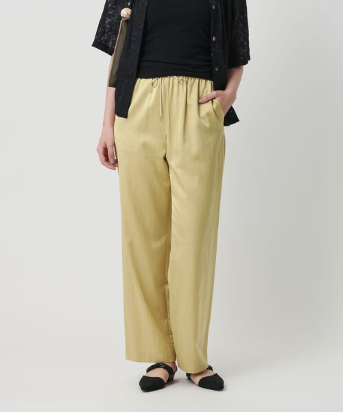 BEAUTY&YOUTH UNITED ARROWS（ビューティーアンドユースユナイテッドアローズ）の「コットンレーヨンサテン ドローストワイドパンツ（その他パンツ・レディース・クリーム/ダークグレー/ブラック/ベージュ・S/XS/L/M）」の15枚目の写真