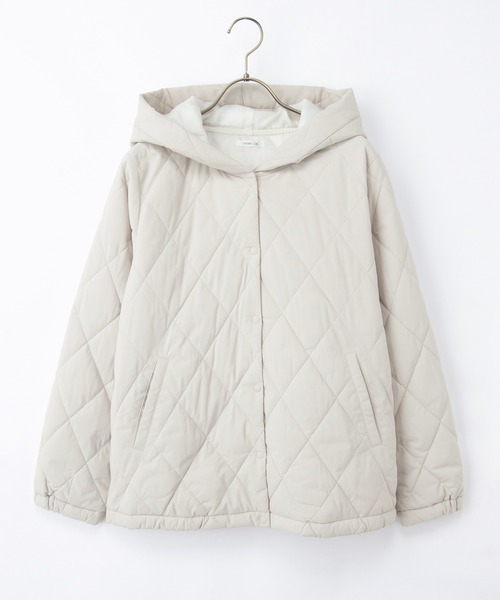 Honeys（ハニーズ）の「【非フッ素撥水加工】フードライトブルゾン（ブルゾン・レディース・ネイビー/ブラック/アイボリー・S/M/LL/L）」の17枚目の写真