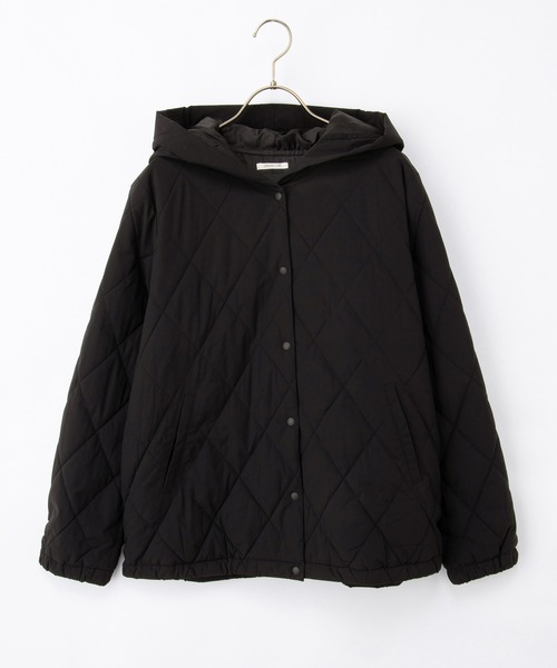 Honeys（ハニーズ）の「【非フッ素撥水加工】フードライトブルゾン（ブルゾン・レディース・ネイビー/ブラック/アイボリー・S/M/LL/L）」の19枚目の写真