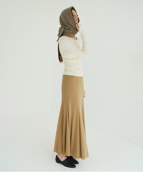 CLANE(クラネ)の「LOW WAIST W TULLE MERMAID SKIRT(スカート・レディース・ブラック/ベージュ・2/1/0)」の6枚目の写真
