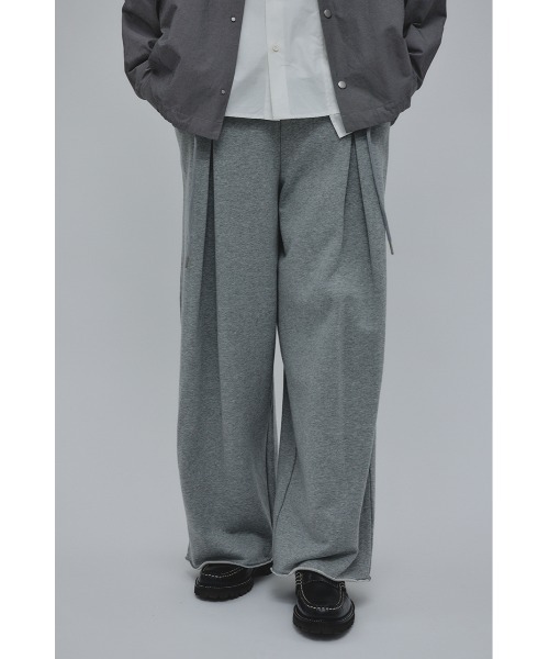 STYLEMIXER(スタイルミキサー)の「ワイドタックスウェットパンツ(スウェットパンツ・メンズ・ブラック/杢グレー・MEDIUM/LARGE)」の1枚目の写真