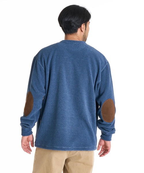 BILLABONG(ビラボン)の「BILLABONG メンズ 【GARAGE COLLECTION】GARAGE CREW トレーナー 【2025年秋冬モデル】/ビラボンエルボーパッチプルオーバーフリーストレーナー(スウェット・メンズ・ブラック系その他/インディゴブルー・MEDIUM/LARGE/X-LARGE)」の3枚目の写真