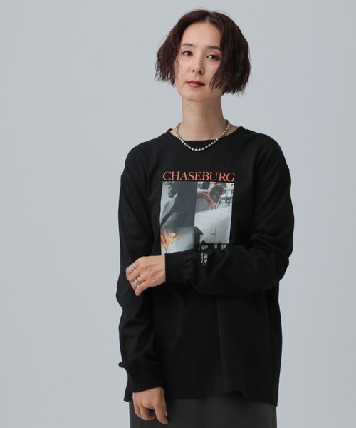 LEPSIM（レプシィム）の「アソートフォトロンT　598101（Tシャツ/カットソー・レディース・オフホワイト/ベージュ/ブラック・FREE）」の3枚目の写真