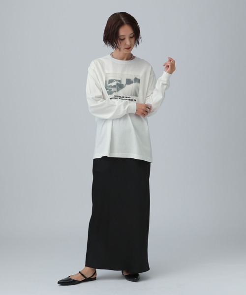 LEPSIM（レプシィム）の「アソートフォトロンT　598101（Tシャツ/カットソー・レディース・オフホワイト/ベージュ/ブラック・FREE）」の22枚目の写真