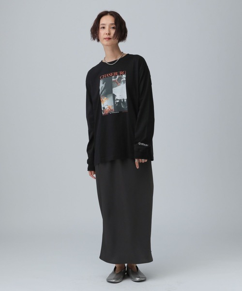 LEPSIM（レプシィム）の「アソートフォトロンT　598101（Tシャツ/カットソー・レディース・オフホワイト/ベージュ/ブラック・FREE）」の16枚目の写真