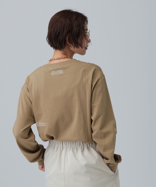 LEPSIM（レプシィム）の「アソートフォトロンT　598101（Tシャツ/カットソー・レディース・オフホワイト/ベージュ/ブラック・FREE）」の19枚目の写真