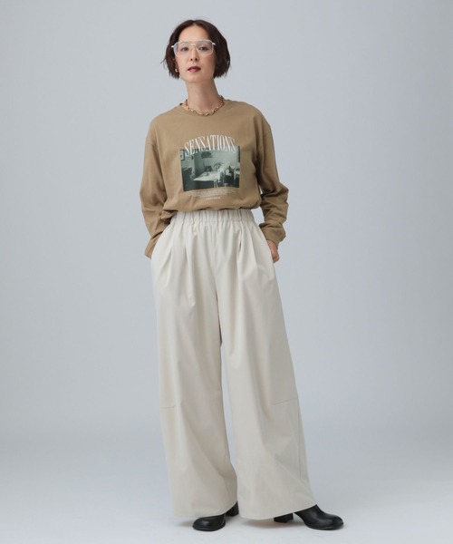 LEPSIM（レプシィム）の「アソートフォトロンT　598101（Tシャツ/カットソー・レディース・オフホワイト/ベージュ/ブラック・FREE）」の20枚目の写真