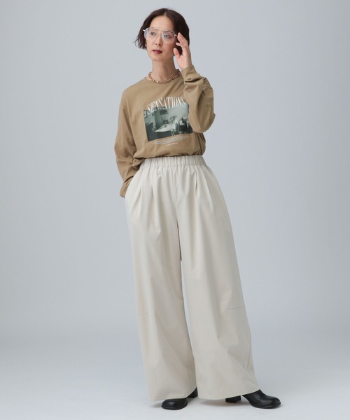 LEPSIM（レプシィム）の「アソートフォトロンT　598101（Tシャツ/カットソー・レディース・オフホワイト/ベージュ/ブラック・FREE）」の21枚目の写真