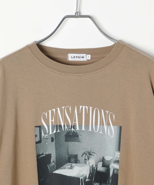 LEPSIM（レプシィム）の「アソートフォトロンT　598101（Tシャツ/カットソー・レディース・オフホワイト/ベージュ/ブラック・FREE）」の13枚目の写真