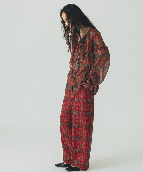 ROSE BUD（ローズバッド）の「ORIGINAL PRINT PANTS（その他パンツ・レディース・ネイビー/レッド・ONE SIZE）」の12枚目の写真