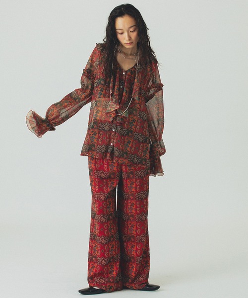 ROSE BUD（ローズバッド）の「ORIGINAL PRINT PANTS（その他パンツ・レディース・ネイビー/レッド・ONE SIZE）」の13枚目の写真