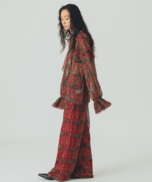 ROSE BUD（ローズバッド）の「ORIGINAL PRINT PANTS（その他パンツ・レディース・ネイビー/レッド・ONE SIZE）」の14枚目の写真