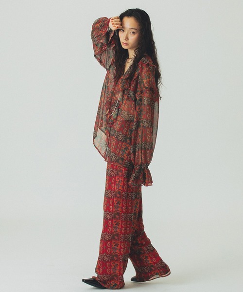 ROSE BUD（ローズバッド）の「ORIGINAL PRINT PANTS（その他パンツ・レディース・ネイビー/レッド・ONE SIZE）」の15枚目の写真