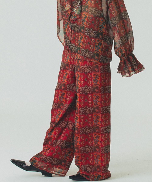 ROSE BUD（ローズバッド）の「ORIGINAL PRINT PANTS（その他パンツ・レディース・ネイビー/レッド・ONE SIZE）」の5枚目の写真