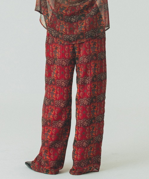 ROSE BUD（ローズバッド）の「ORIGINAL PRINT PANTS（その他パンツ・レディース・ネイビー/レッド・ONE SIZE）」の6枚目の写真