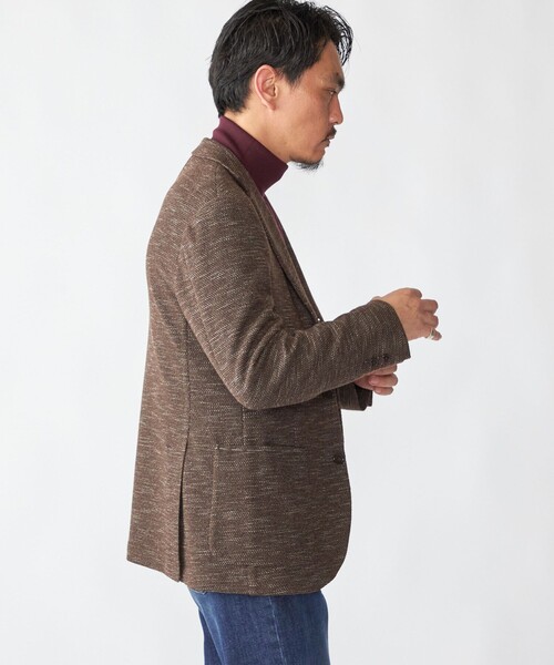 SHIPS（シップス）の「SHIPS: LANIFICIO ROMA メランジ ソリッド ジャケット（テーラードジャケット・メンズ・ネイビー/グレー/ブラウン・X-LARGE/LARGE/MEDIUM/SMALL）」の14枚目の写真