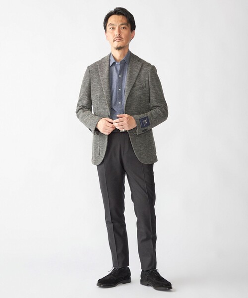 SHIPS（シップス）の「SHIPS: LANIFICIO ROMA メランジ ソリッド ジャケット（テーラードジャケット・メンズ・ネイビー/グレー/ブラウン・X-LARGE/LARGE/MEDIUM/SMALL）」の19枚目の写真