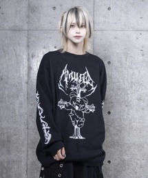 【新品】 Amilige Crossオフショルジャガードニット 黒 Crossオフショルジャカードニット– A AM STUDIO