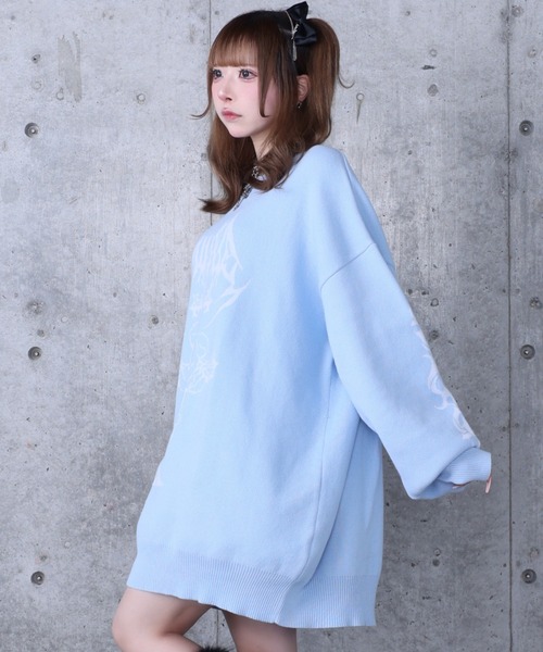 tojikomi アイボリー水色のニットセーター tojikomi アイボリー水色のニットセーター新品