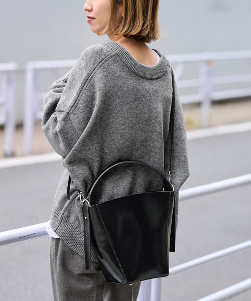 FRAMeWORK（フレームワーク）の「&MyuQ/アンドミューク バケツガタBAG（クラッチバッグ・レディース・ブラック/ブラウン・FREE）」の10枚目の写真