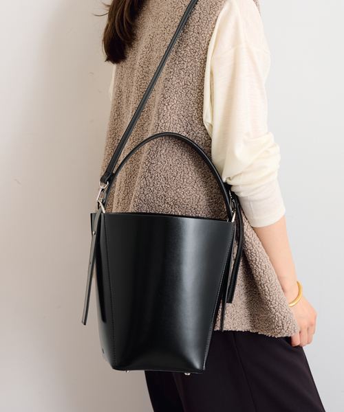 FRAMeWORK（フレームワーク）の「&MyuQ/アンドミューク バケツガタBAG（クラッチバッグ・レディース・ブラック/ブラウン・FREE）」の19枚目の写真