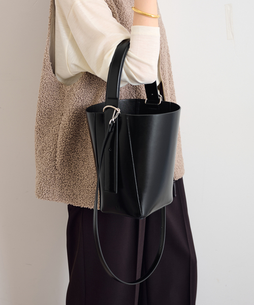 FRAMeWORK（フレームワーク）の「&MyuQ/アンドミューク バケツガタBAG（クラッチバッグ・レディース・ブラック/ブラウン・FREE）」の21枚目の写真