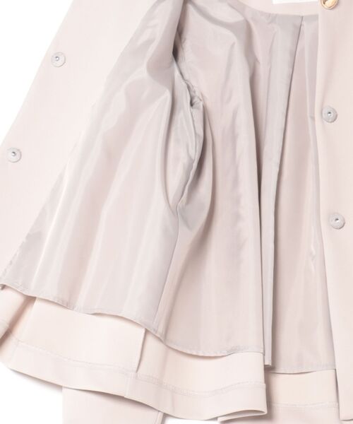 INTERPLANET（インタープラネット）の「綿タッチダンボールノーカラージャケット（ノーカラージャケット・レディース・グレイッシュベージュ/ネイビー・FREE）」の4枚目の写真