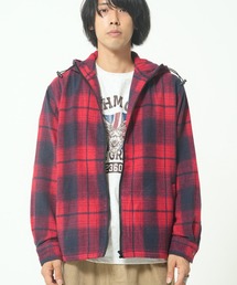 CORISCO（コリスコ）の「ネルオンブレチェックフードブルゾン(M1)（ブルゾン）」