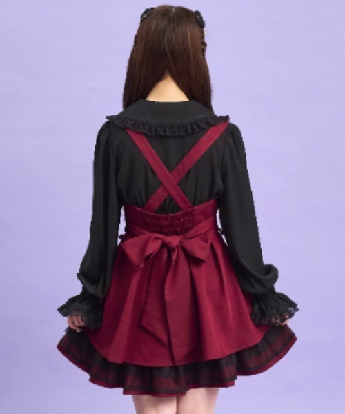 Secret Honey（シークレットハニー）の「ウエストシャーリングブラウス（シャツ/ブラウス・レディース・ブラック/オフホワイト・MEDIUM）」の8枚目の写真