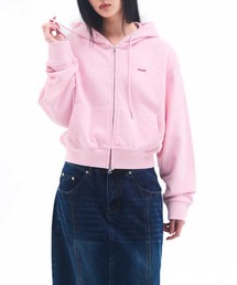 A'GEM/9 × .kom 『AMESWORLDWIDE/アメスワールドワイド』 BASIC SMALL LOGO HOODIE ZIP UP/ベーシック スモールロゴジップアップパーカー
