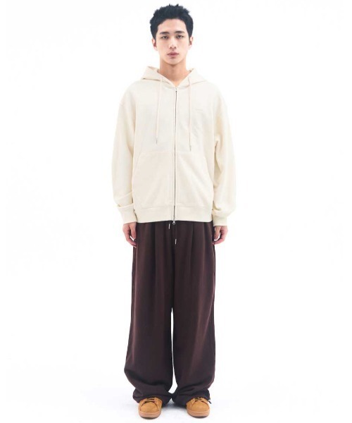 AMESWORLDWIDE（アメスワールドワイド）の「A'GEM/9 × .kom 『AMESWORLDWIDE/アメスワールドワイド』 BASIC SMALL LOGO HOODIE ZIP UP/ベーシック スモールロゴジップアップパーカー（パーカー・レディース・アイボリー/ネイビー/ピンク・M/S）」の21枚目の写真