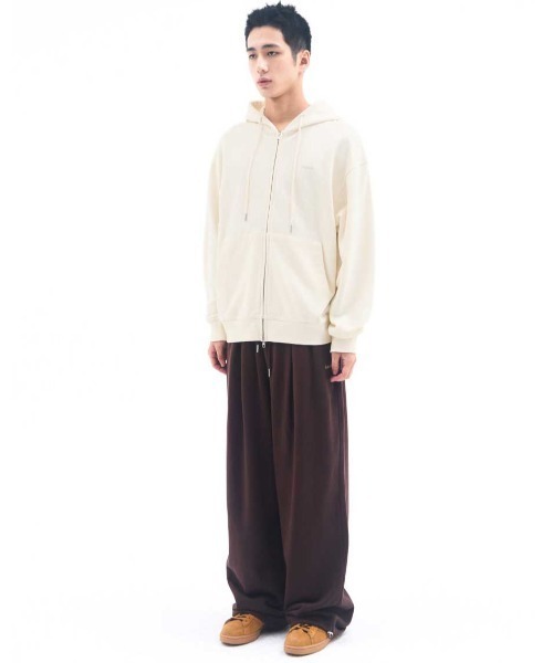 AMESWORLDWIDE（アメスワールドワイド）の「A'GEM/9 × .kom 『AMESWORLDWIDE/アメスワールドワイド』 BASIC SMALL LOGO HOODIE ZIP UP/ベーシック スモールロゴジップアップパーカー（パーカー・レディース・アイボリー/ネイビー/ピンク・M/S）」の22枚目の写真