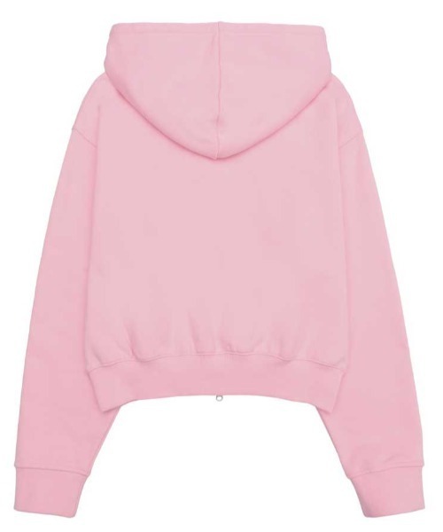 AMESWORLDWIDE（アメスワールドワイド）の「A'GEM/9 × .kom 『AMESWORLDWIDE/アメスワールドワイド』 BASIC SMALL LOGO HOODIE ZIP UP/ベーシック スモールロゴジップアップパーカー（パーカー・レディース・アイボリー/ネイビー/ピンク・M/S）」の5枚目の写真