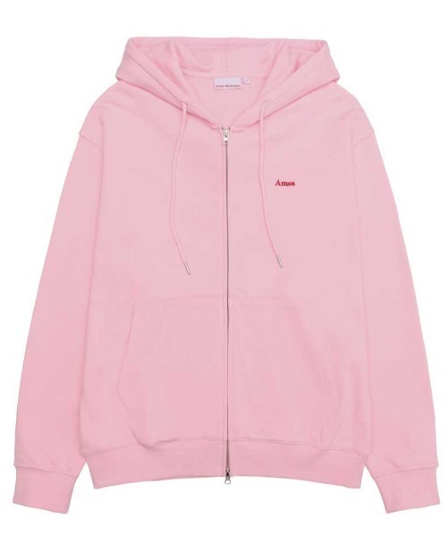 AMESWORLDWIDE（アメスワールドワイド）の「A'GEM/9 × .kom 『AMESWORLDWIDE/アメスワールドワイド』 BASIC SMALL LOGO HOODIE ZIP UP/ベーシック スモールロゴジップアップパーカー（パーカー・レディース・アイボリー/ネイビー/ピンク・M/S）」の6枚目の写真