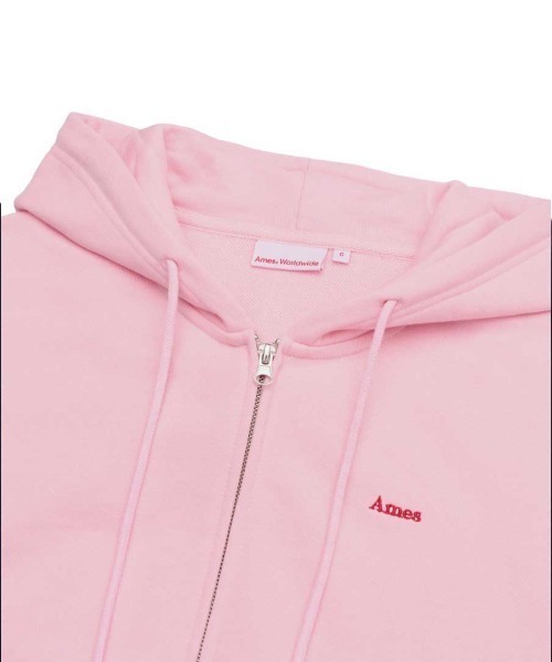 AMESWORLDWIDE（アメスワールドワイド）の「A'GEM/9 × .kom 『AMESWORLDWIDE/アメスワールドワイド』 BASIC SMALL LOGO HOODIE ZIP UP/ベーシック スモールロゴジップアップパーカー（パーカー・レディース・アイボリー/ネイビー/ピンク・M/S）」の8枚目の写真