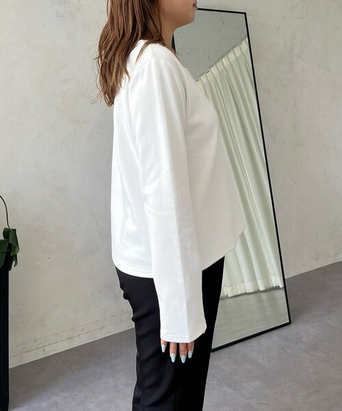 prose verse（プロズヴェール）の「【MOMO】スクエアネックロンT（Tシャツ/カットソー・レディース・ピンク/オフホワイト/ブラック/アイボリー・LARGE/MEDIUM/X-LARGE）」の17枚目の写真