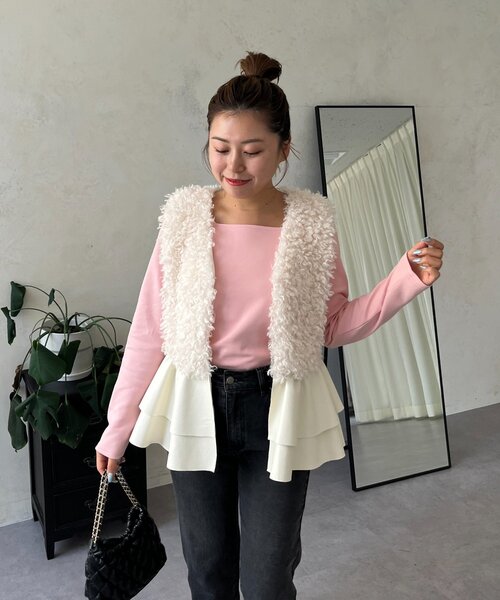 MOMO】スクエアネックロンT（Tシャツ/カットソー）｜prose verse