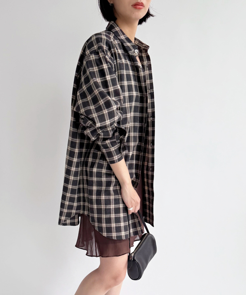 新品　タグ付き　コットンネルチェックシャツ エディットフォールル EDIT.FOR LULU｜ネルチェックシャツ | Rakuten Fashion(楽天