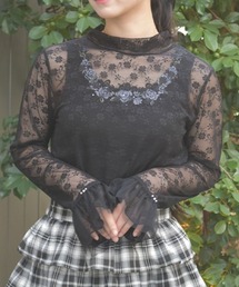 axes femme | 花レースフレアシアーインナー(Tシャツ/カットソー)