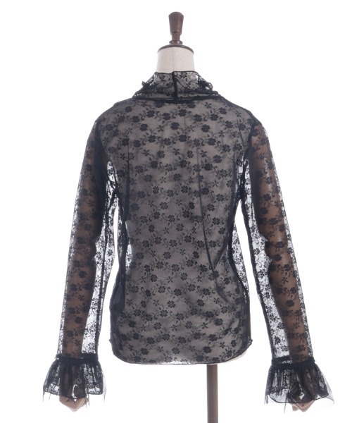 axes femme(アクシーズファム)の「花レースフレアシアーインナー(Tシャツ/カットソー・レディース・ブラック/ホワイト・FREE)」の10枚目の写真