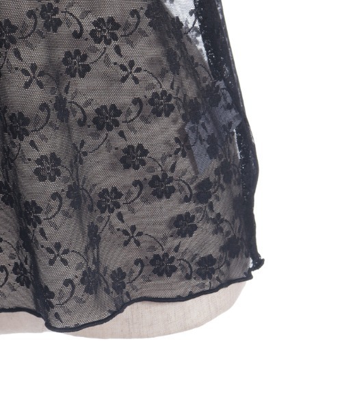 axes femme(アクシーズファム)の「花レースフレアシアーインナー(Tシャツ/カットソー・レディース・ブラック/ホワイト・FREE)」の12枚目の写真